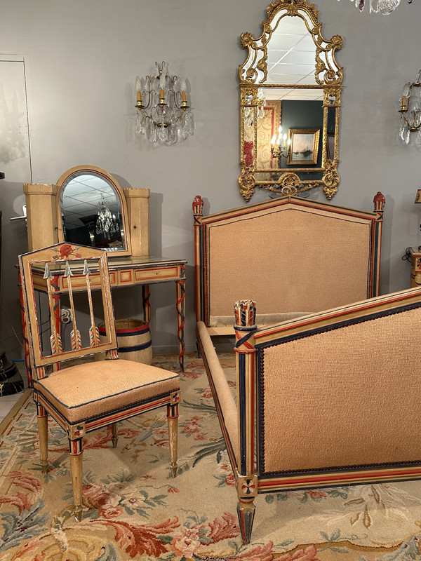 Exceptionnelle Chambre A Coucher Revolutionnaire d'Epoque XIXeme