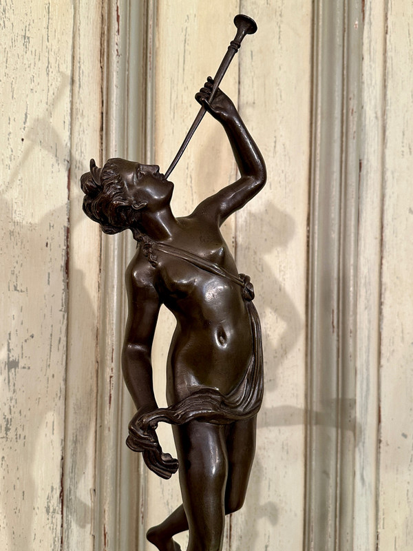 Jean De Bologne After, coppia di sculture in bronzo al mercurio rinomate del XIX secolo (altezza 82 cm)