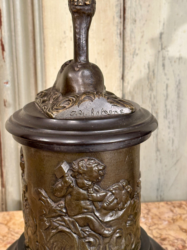 Jean De Bologne After, coppia di sculture in bronzo al mercurio rinomate del XIX secolo (altezza 82 cm)