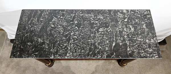 Console in radica di mogano, Ringer timbrato, Faubourg Saint Antoine, periodo Impero – Inizio XIX secolo