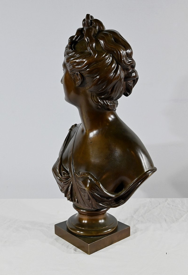 “Diane la Cacciatrice” in bronzo, secondo Houdon – Fine XIX secolo