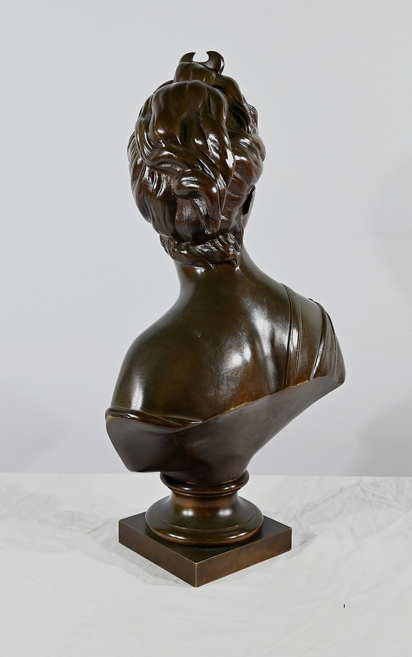 “Diane la Cacciatrice” in bronzo, secondo Houdon – Fine XIX secolo