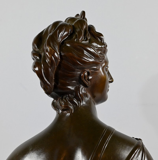 “Diane la Cacciatrice” in bronzo, secondo Houdon – Fine XIX secolo