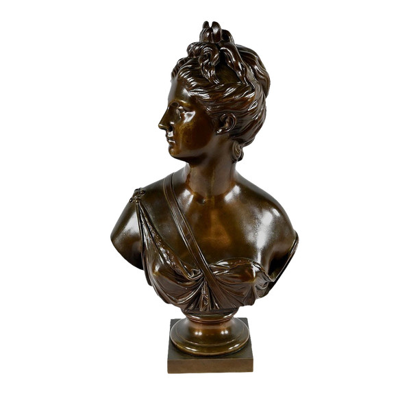 “Diane la Cacciatrice” in bronzo, secondo Houdon – Fine XIX secolo