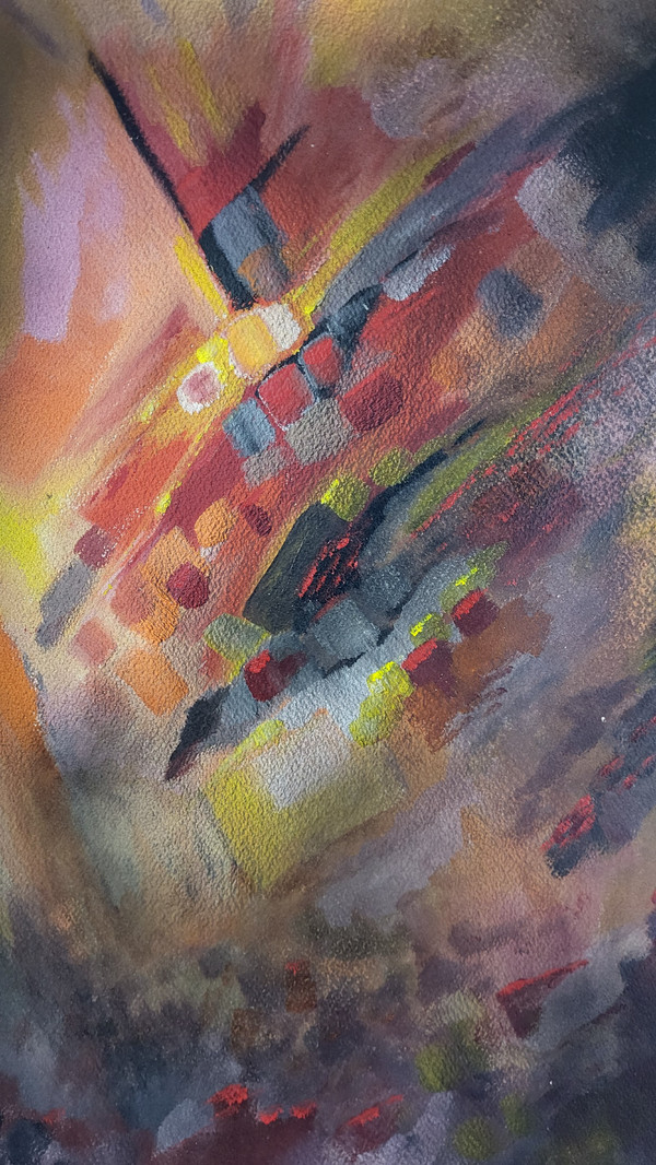 Composition abstraite Fernand Rolland (1920-2004)