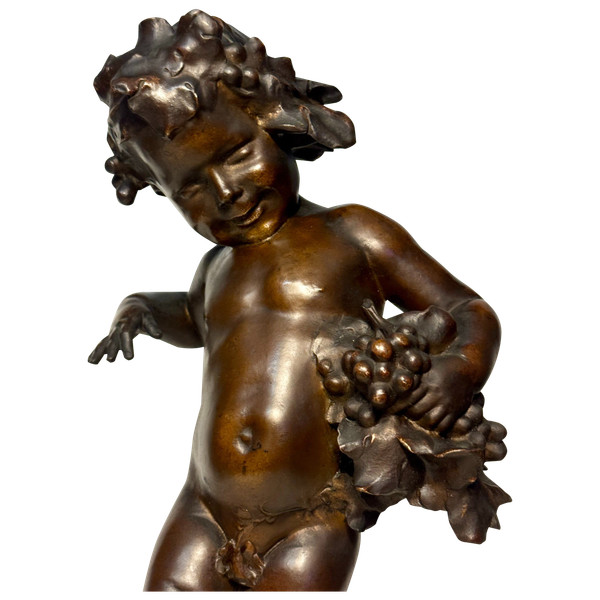 Bronzo Artdeco "Bacco bambino" firmato MALRIC