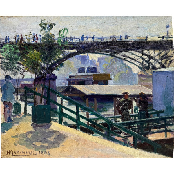 Jean Hippolyte Marchand (1883-1940) - Paris, Le Pont Des Arts, 1906