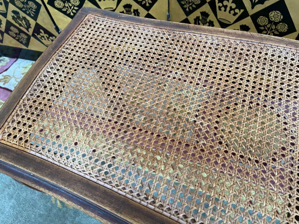 Banquette De Piano En Cannage De Style Louis XV