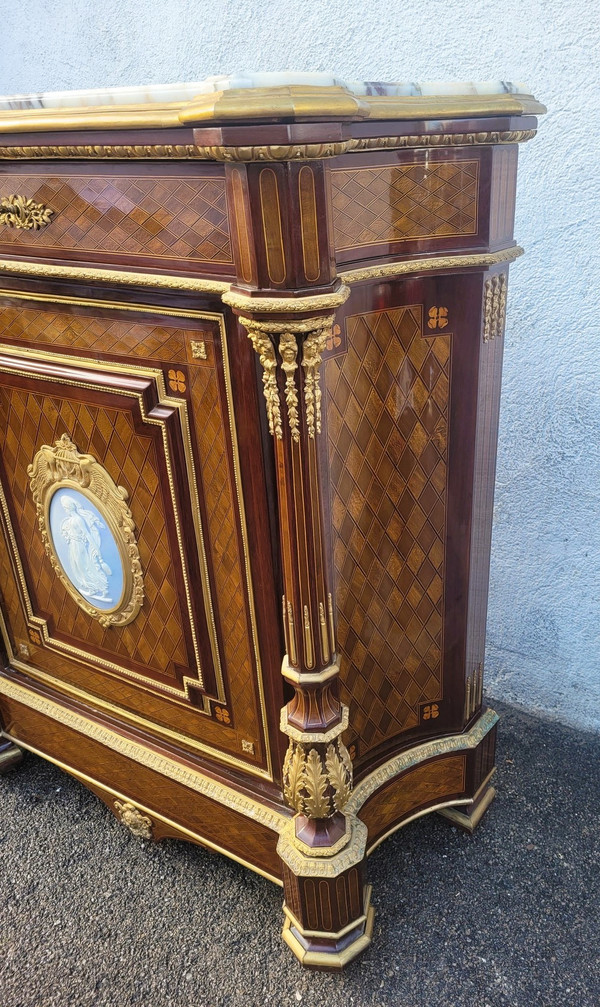 *offerta *Credenza ad altezza d'appoggio Intarsiata, Napoleone III, XIX Secolo