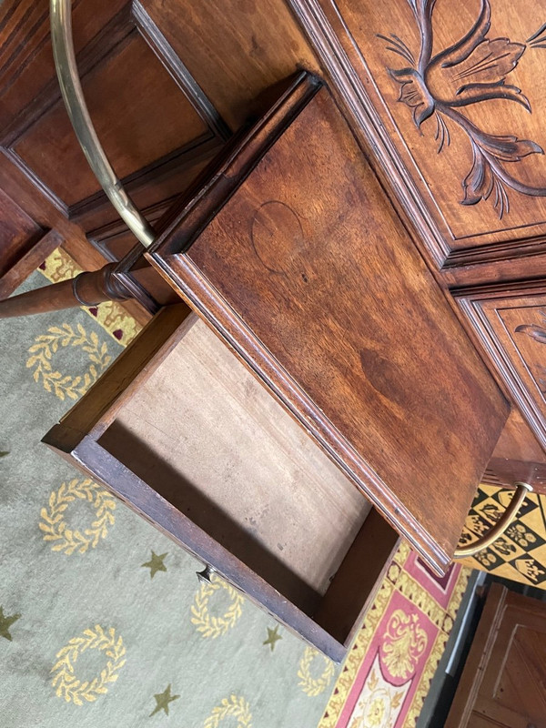 Guardaroba d'ingresso in noce Napoleone III