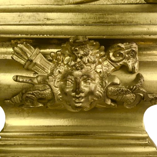 Lampe chenet sphinge en bronze doré