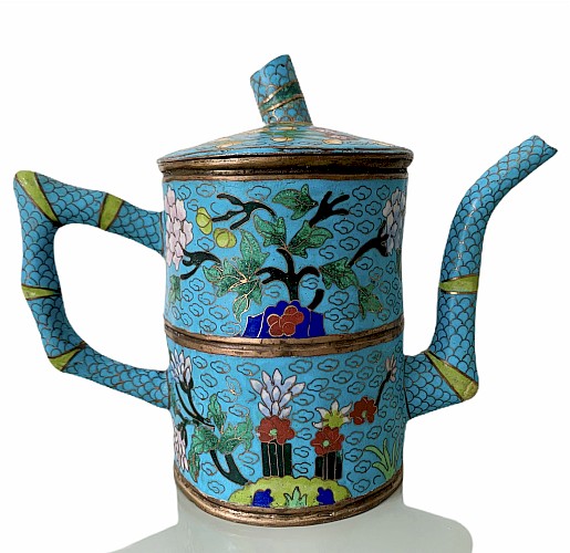 Teiera in smalto cloisonné Cina