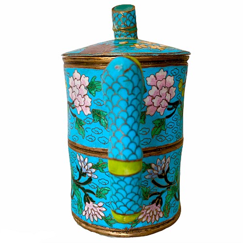 Teiera in smalto cloisonné Cina