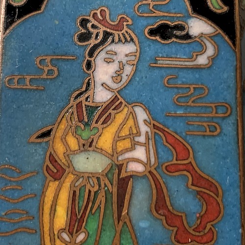Hexagonal vase in cloisonné enamels china