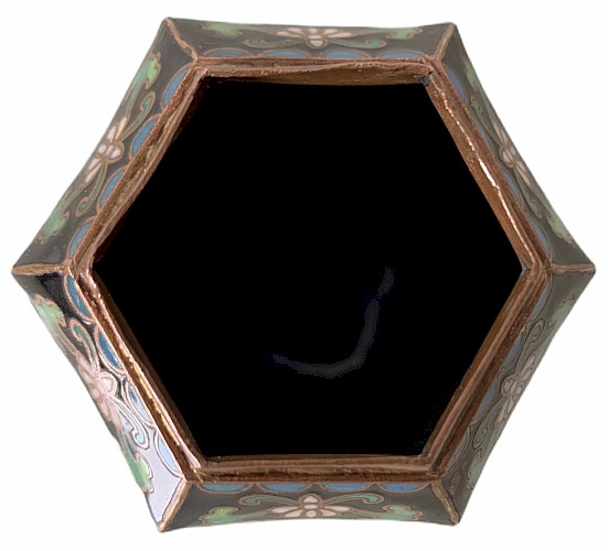 Hexagonal vase in cloisonné enamels china