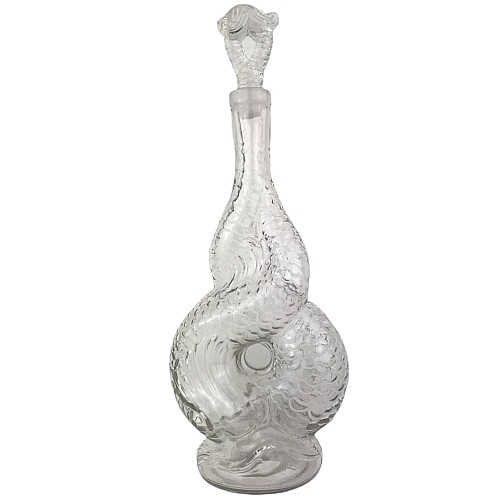 Carafe Aux Dauphins Verre Soufflé