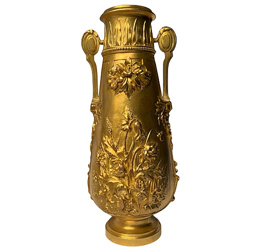 Vase balustre en Bronze doré Corrieaux 