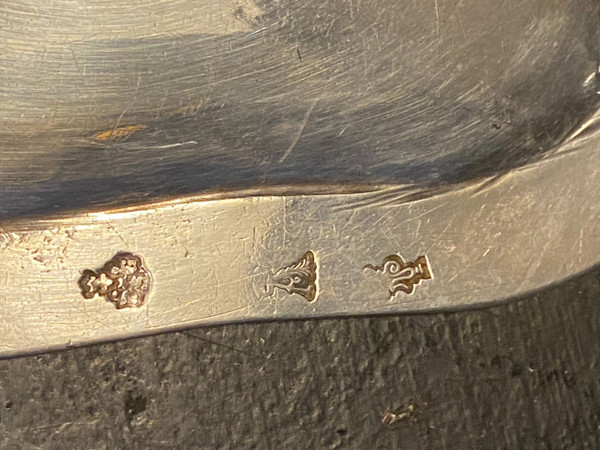 pair of solid silver dishes from the 18th century