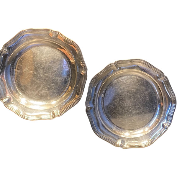 pair of solid silver dishes from the 18th century
