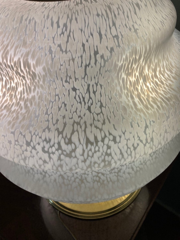 70's Lamp In Clichy Glassware