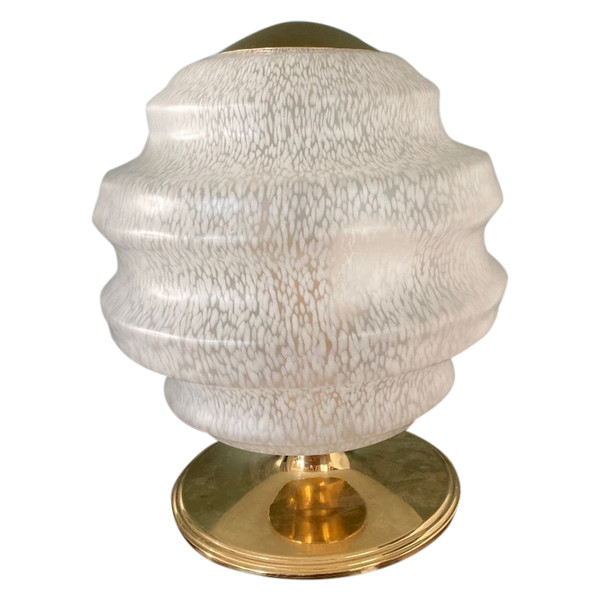 70's Lamp In Clichy Glassware