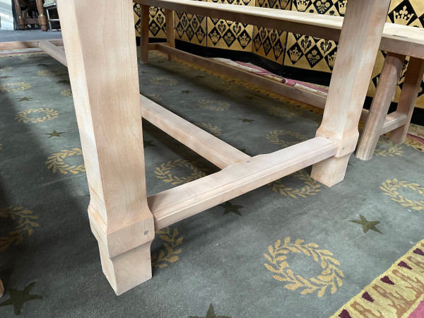 Table De Ferme En hêtre et ses bancs
