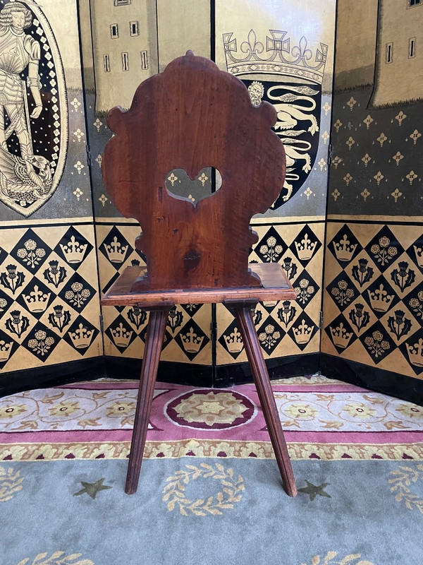 Suite Of 4 Alsatian Elmwood Chairs
