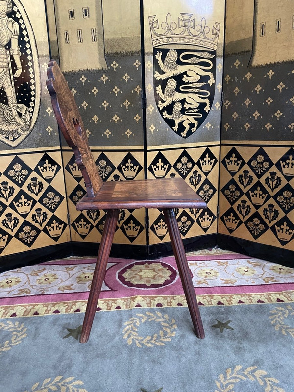 Suite Of 4 Alsatian Elmwood Chairs