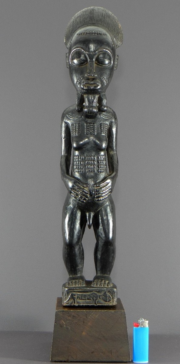 Costa d'Avorio, Popolo Baoulé, 1950 circa, Grande Statua "waka Sona", Ideale Maschile di Bellezza.