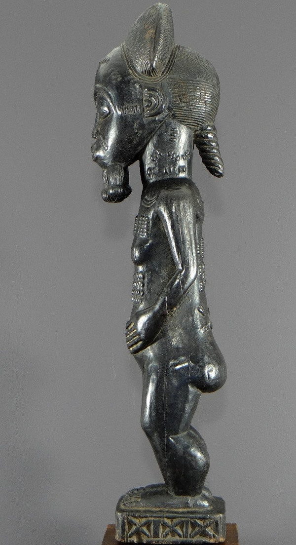 Costa d'Avorio, Popolo Baoulé, 1950 circa, Grande Statua "waka Sona", Ideale Maschile di Bellezza.