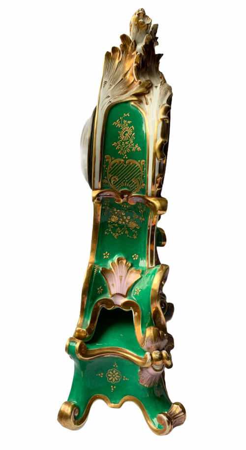 Porcelain clock Jacob style Small rocaille
