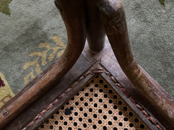 Piano Bench In Cannage Thonet Or Fischel