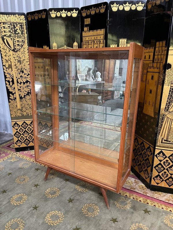 1960 Scandinavian Style Oak Showcase