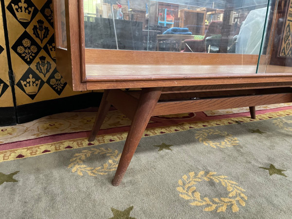1960 Scandinavian Style Oak Showcase