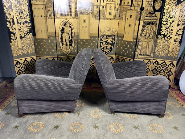 Paire de fauteuils club époque Art Déco