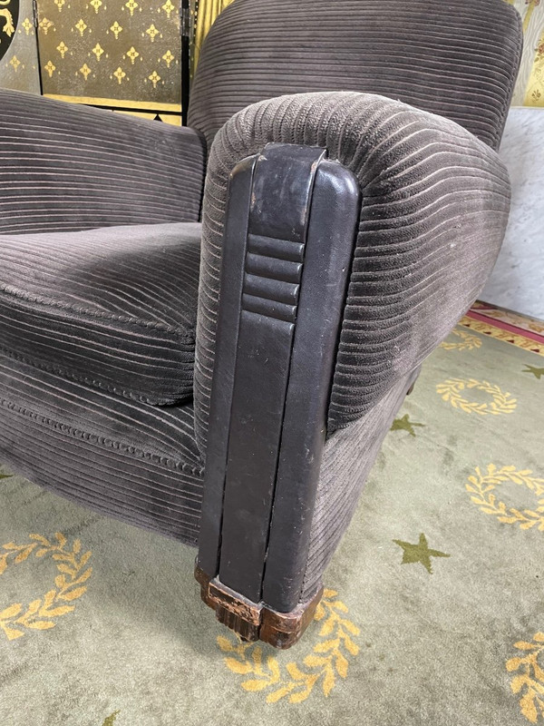 Paire de fauteuils club époque Art Déco