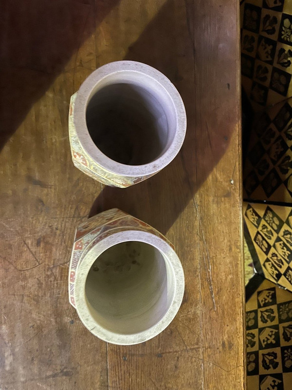 Paire De Vases Japonais « satsuma »