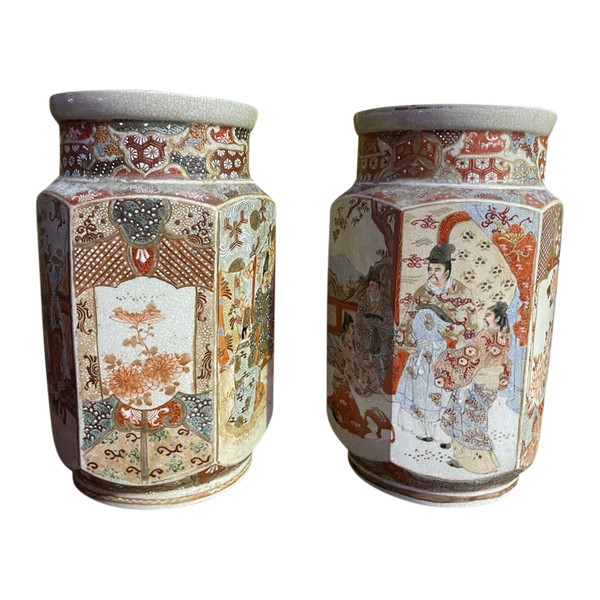 Paire De Vases Japonais « satsuma »