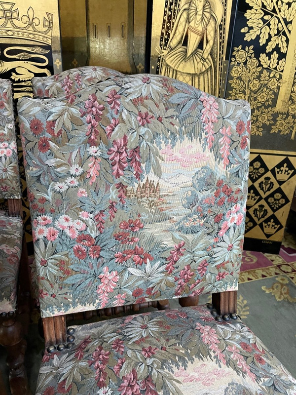 Suite Of 6 Louis XIII Style Chairs