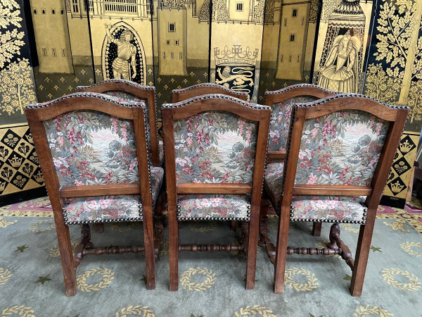 Suite Of 6 Louis XIII Style Chairs