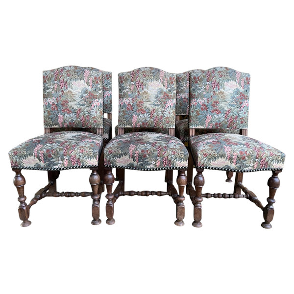 Suite Of 6 Louis XIII Style Chairs