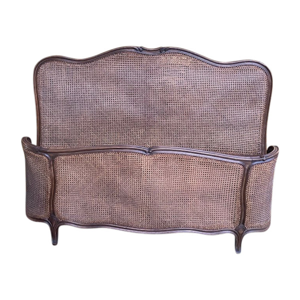 Lit Corbeille En Cannage Style Louis XV