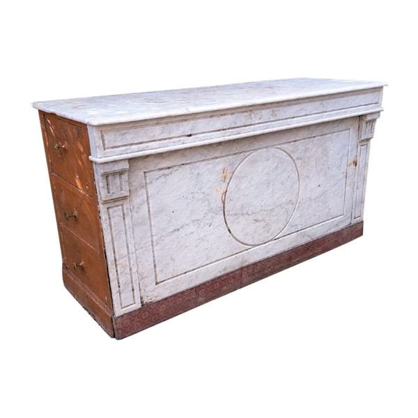 Bäckereitheke aus Carrara-Marmor