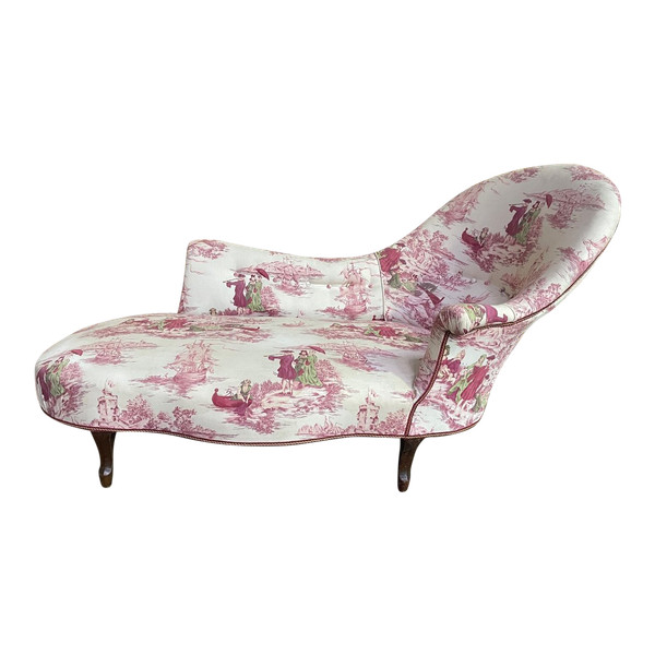 Napoleon III Daybed In Toile De Jouy