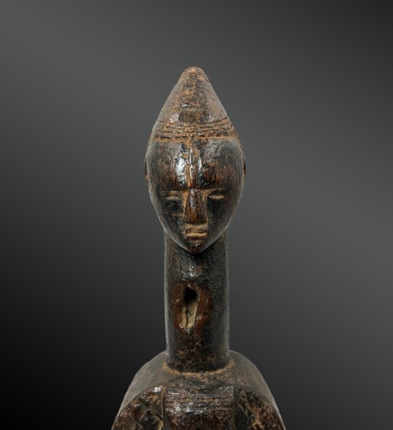ÉTRIER de POULIE à VISAGE ANTHROPOMORPHE Culture Gouro, Côte d’Ivoire Première moitié du XXème siècle 