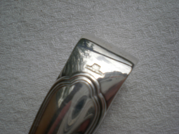 Sugar tongs model "Spatours" in silver metal Christofle goldsmith