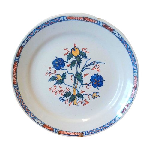 Earthenware plate: 18th century mills.