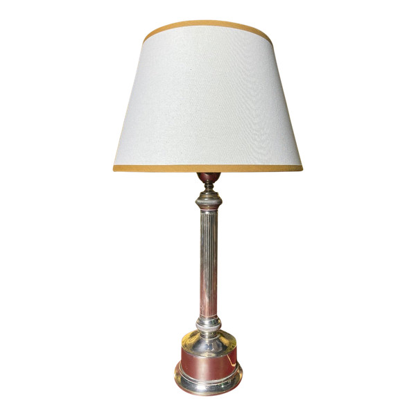 Lampe à poser en acier chromé 1970