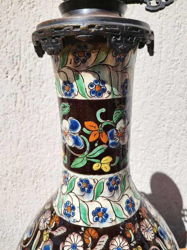 Thoune, Paire De Lampes En Faïence, Fin XIXème Siècle
