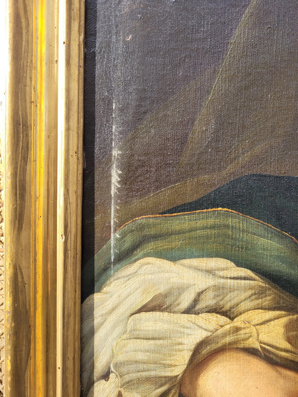 Portrait d'Un érudit, Huile Sur Toile Encadrée, XVIIIème Siècle